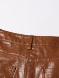 Pantaloni casual multi tasche in pelle PU da donna ATREND