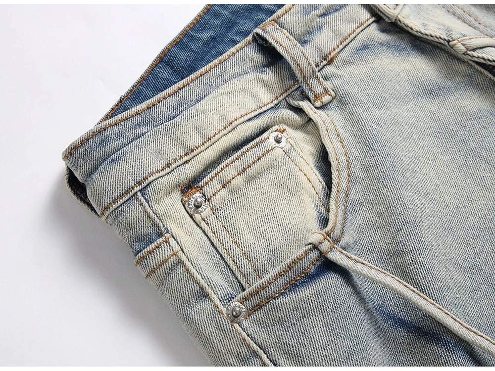 Pantaloni in denim vintage elasticizzato da uomo ATREND