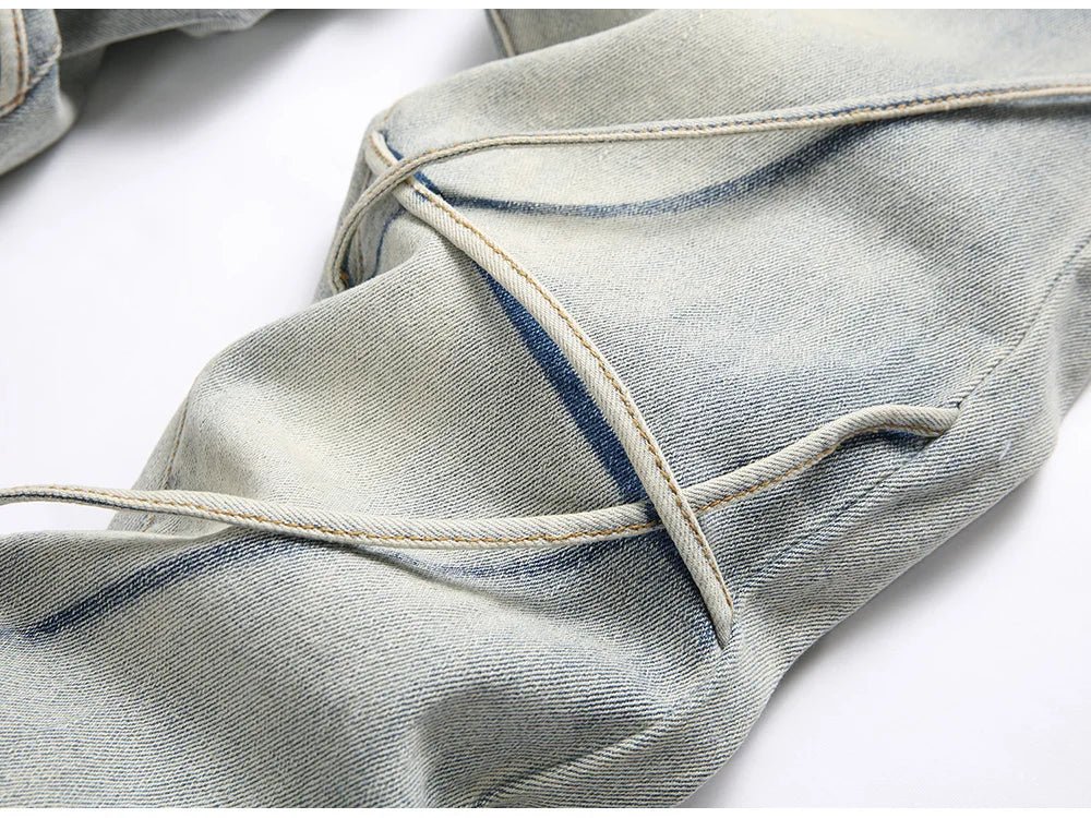 Pantaloni in denim vintage elasticizzato da uomo ATREND