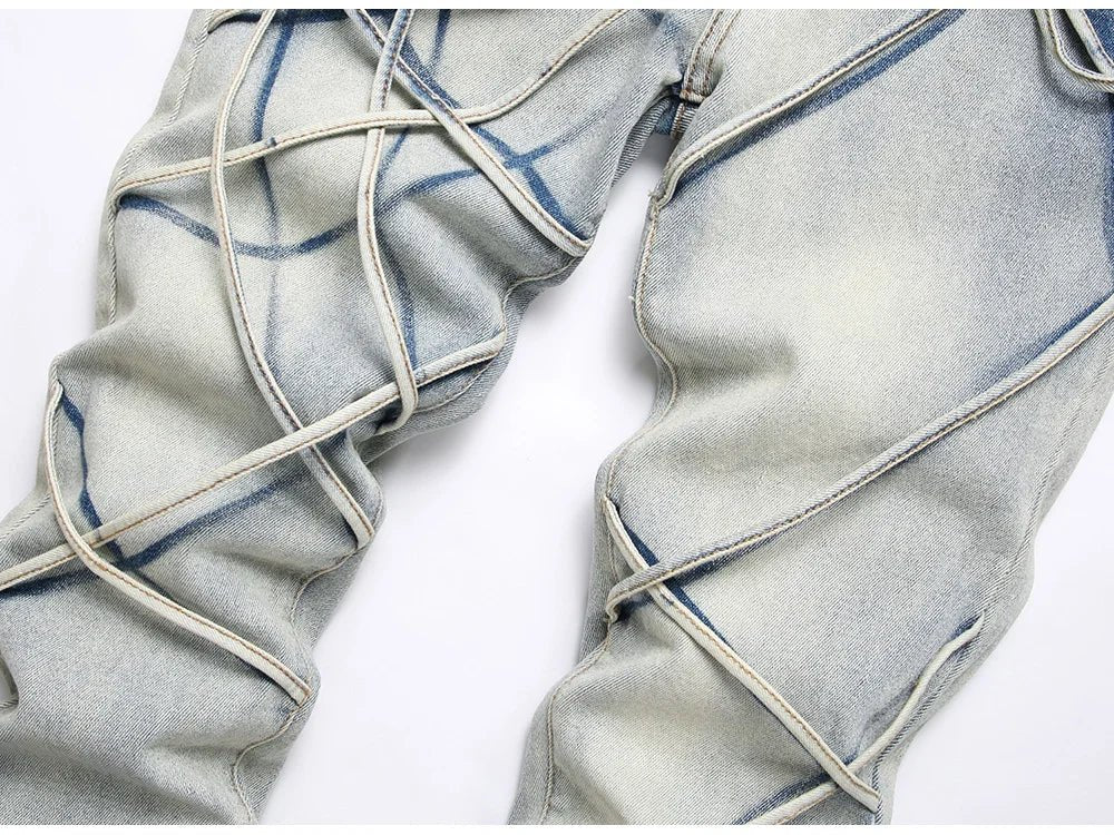 Pantaloni in denim vintage elasticizzato da uomo ATREND