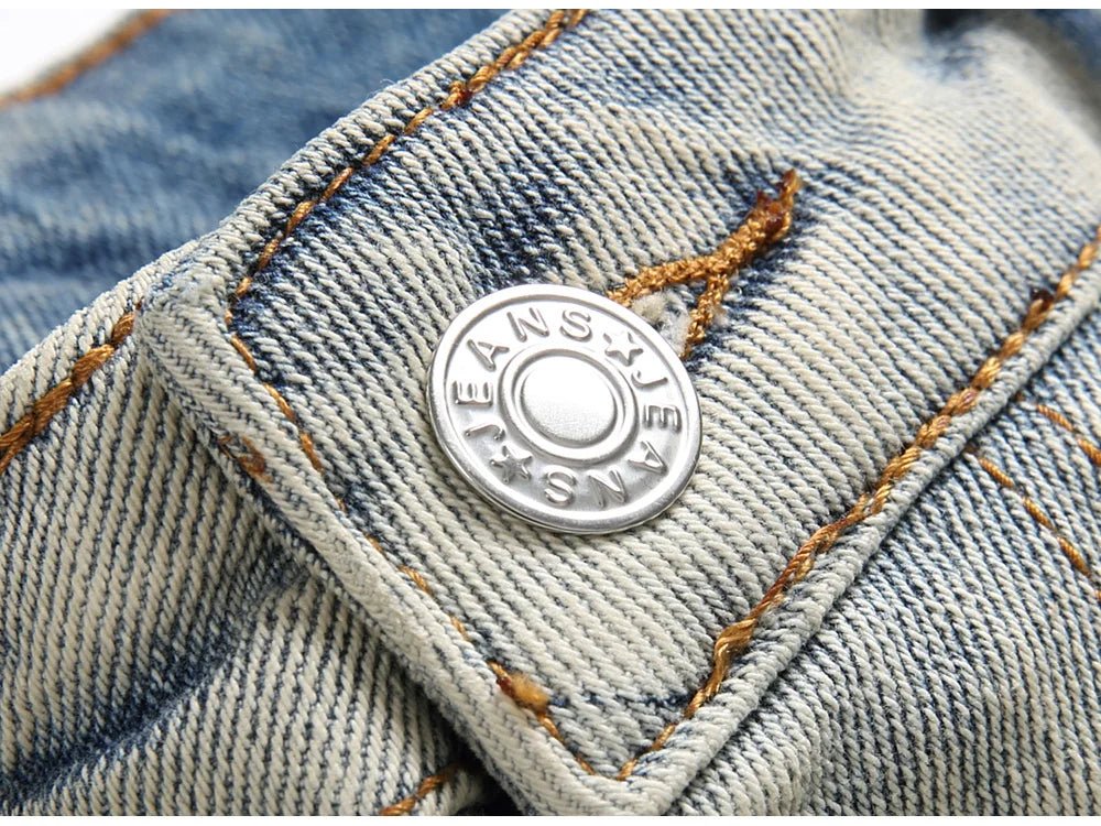 Pantaloni in denim vintage elasticizzato da uomo ATREND