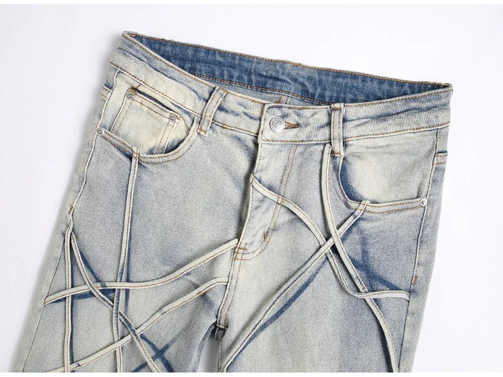 Pantaloni in denim vintage elasticizzato da uomo ATREND