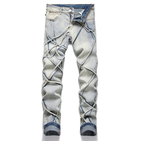 Pantaloni in denim vintage elasticizzato da uomo ATREND