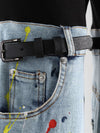 Pantaloni patchwork con denim e cinture sul ginocchio da donna ATREND