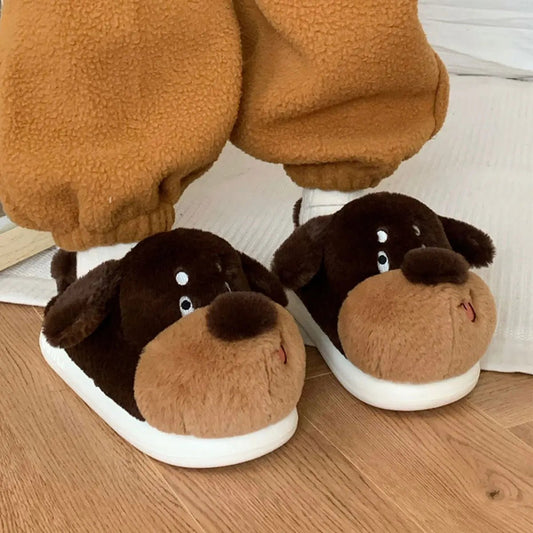 Pantofole in pelo a forma di cane unisex - Ciabatte donna ATREND