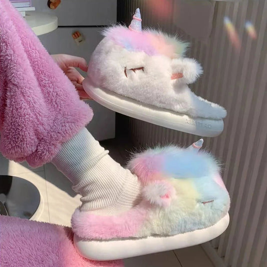 Pantofole indoor antiscivolo con unicorno da donna ATREND