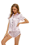 Pigiama camicia & pantaloncini in seta da donna ATREND