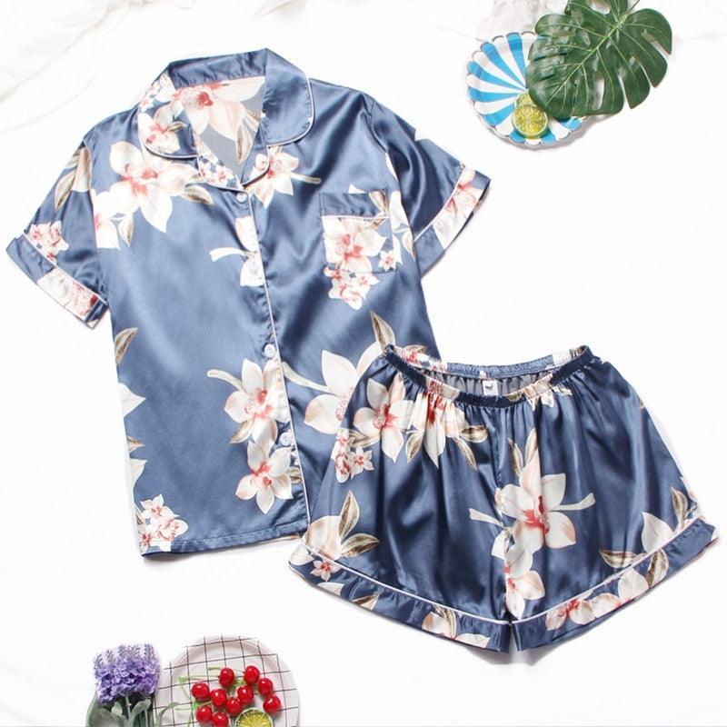 Pigiama camicia & pantaloncini in seta da donna - Pigiama ATREND