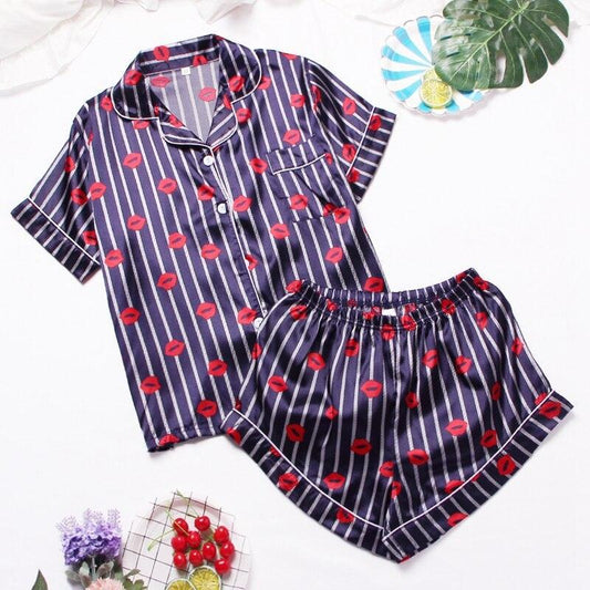 Pigiama camicia & pantaloncini in seta da donna - Pigiama ATREND