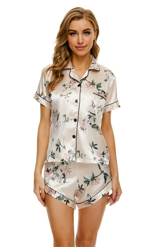 Pigiama camicia & pantaloncini in seta da donna - Pigiama ATREND