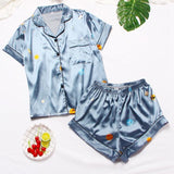 Pigiama camicia & pantaloncini in seta da donna - Pigiama ATREND