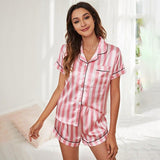 Pigiama camicia & pantaloncini in seta da donna - Pigiama ATREND