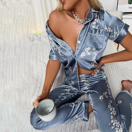 Pigiama camicia & pantaloni in seta da donna - Pigiama ATREND