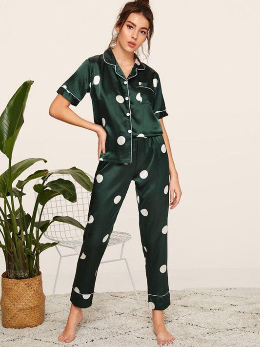 Pigiama camicia & pantaloni in seta da donna - Pigiama ATREND