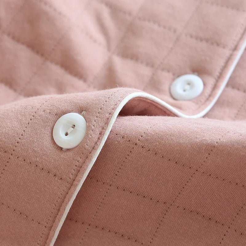 Pigiama casual camicia e pantaloni a quadri in cotone unisex - Pigiama unisex ATREND