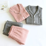 Pigiama casual camicia e pantaloni a quadri in cotone unisex - Pigiama unisex ATREND