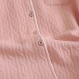 Pigiama casual camicia e pantaloni in cotone con bordo a contrasto unisex - Pigiama unisex ATREND