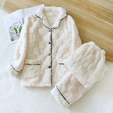 Pigiama casual camicia e pantaloni in pelo unisex - Pigiama unisex ATREND