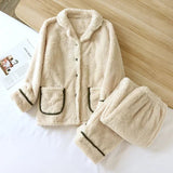 Pigiama casual camicia e pantaloni in pelo unisex - Pigiama unisex ATREND