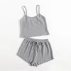 Pigiama casual canottiera e pantaloncini con lacci da donna ATREND