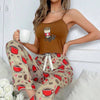 Pigiama casual canottiera e pantaloni con stampa grafica da donna ATREND