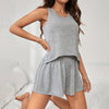 Pigiama casual canottiera intrecciata con pantaloncini da donna ATREND