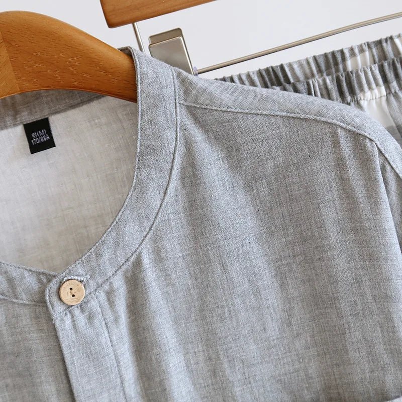 Pigiama casual in cotone camicia e pantaloni da uomo - Pigiama uomo ATREND