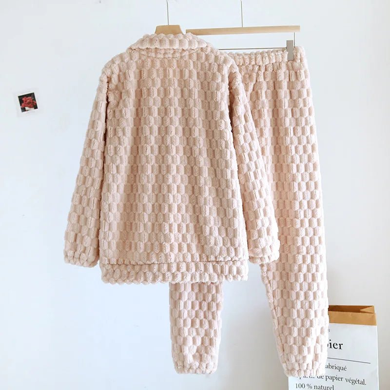 Pigiama casual in pelo camicia e pantaloni da uomo - Pigiama unisex ATREND