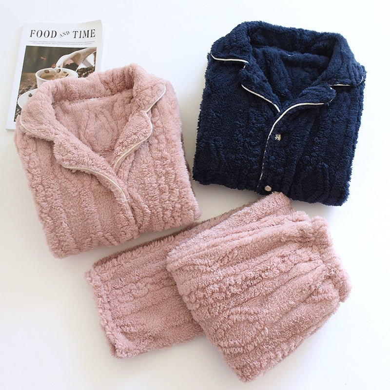 Pigiama casual in pile camicia e pantaloni unisex - Pigiama unisex ATREND