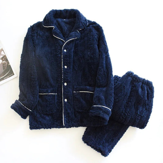 Pigiama casual in pile camicia e pantaloni unisex - Pigiama unisex ATREND