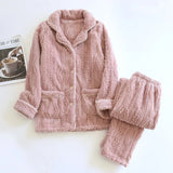 Pigiama casual in pile camicia e pantaloni unisex - Pigiama unisex ATREND