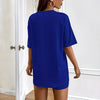 Pigiama casual t-shirt e pantaloncini con stampa a lettere da donna ATREND