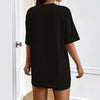 Pigiama casual t-shirt e pantaloncini con stampa a lettere da donna ATREND