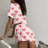 Pigiama casual t-shirt e pantaloncini con stampa grafica da donna ATREND