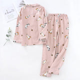 Pigiama in cotone camicia e pantaloni con stampa animale unisex - Pigiama unisex ATREND