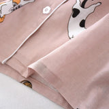 Pigiama in cotone camicia e pantaloni con stampa animale unisex - Pigiama unisex ATREND