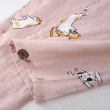 Pigiama in cotone camicia e pantaloni con stampa animale unisex - Pigiama unisex ATREND