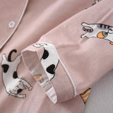 Pigiama in cotone camicia e pantaloni con stampa animale unisex - Pigiama unisex ATREND