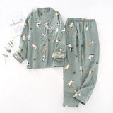 Pigiama in cotone camicia e pantaloni con stampa animale unisex - Pigiama unisex ATREND