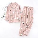 Pigiama in cotone camicia e pantaloni con stampa animale unisex - Pigiama unisex ATREND