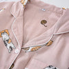 Pigiama in cotone camicia e pantaloni con stampa animale unisex ATREND