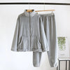 Pigiama in pile multitasche camicia e pantaloni unisex ATREND