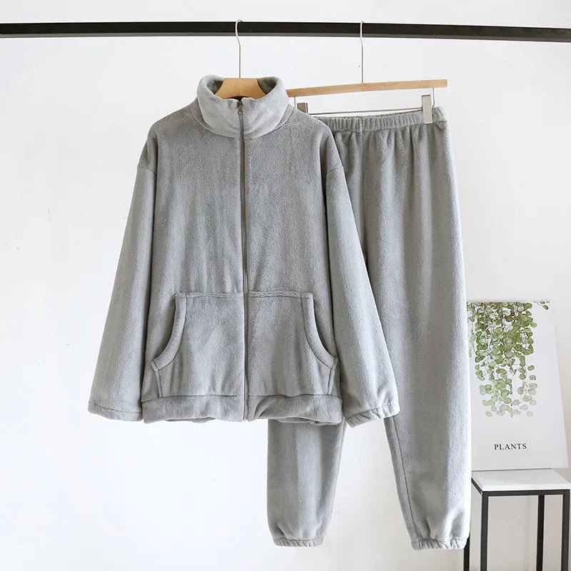 Pigiama in pile multitasche camicia e pantaloni unisex - Pigiama unisex ATREND