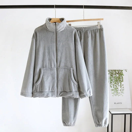 Pigiama in pile multitasche camicia e pantaloni unisex - Pigiama unisex ATREND
