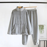 Pigiama in pile multitasche camicia e pantaloni unisex - Pigiama unisex ATREND
