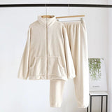 Pigiama in pile multitasche camicia e pantaloni unisex - Pigiama unisex ATREND