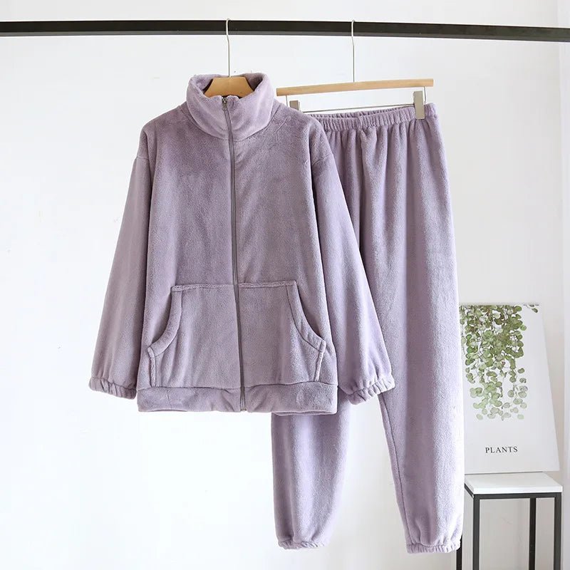 Pigiama in pile multitasche camicia e pantaloni unisex - Pigiama unisex ATREND