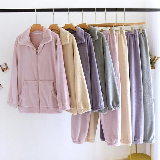 Pigiama in pile multitasche camicia e pantaloni unisex - Pigiama unisex ATREND
