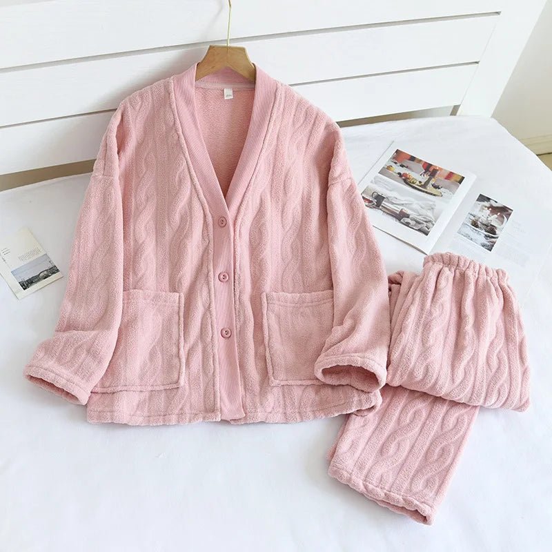 Pigiama in velluto casual pigiama e pantaloni unisex - Pigiama unisex ATREND