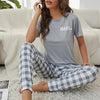 Pigiama t-shirt e pantaloni con stampa grafica da donna ATREND